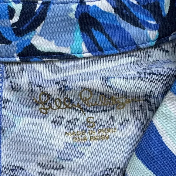 🩵 LILLY PULITZER Emile Dress in Zanzibar Blue Print Sleeveless Size S - Picture 4 of 6